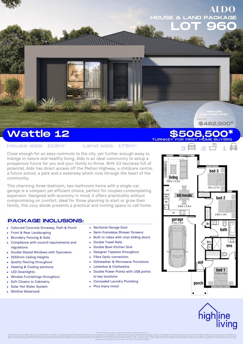 [Land for Sale] Aldo Estate, Fraser Rise OpenLot